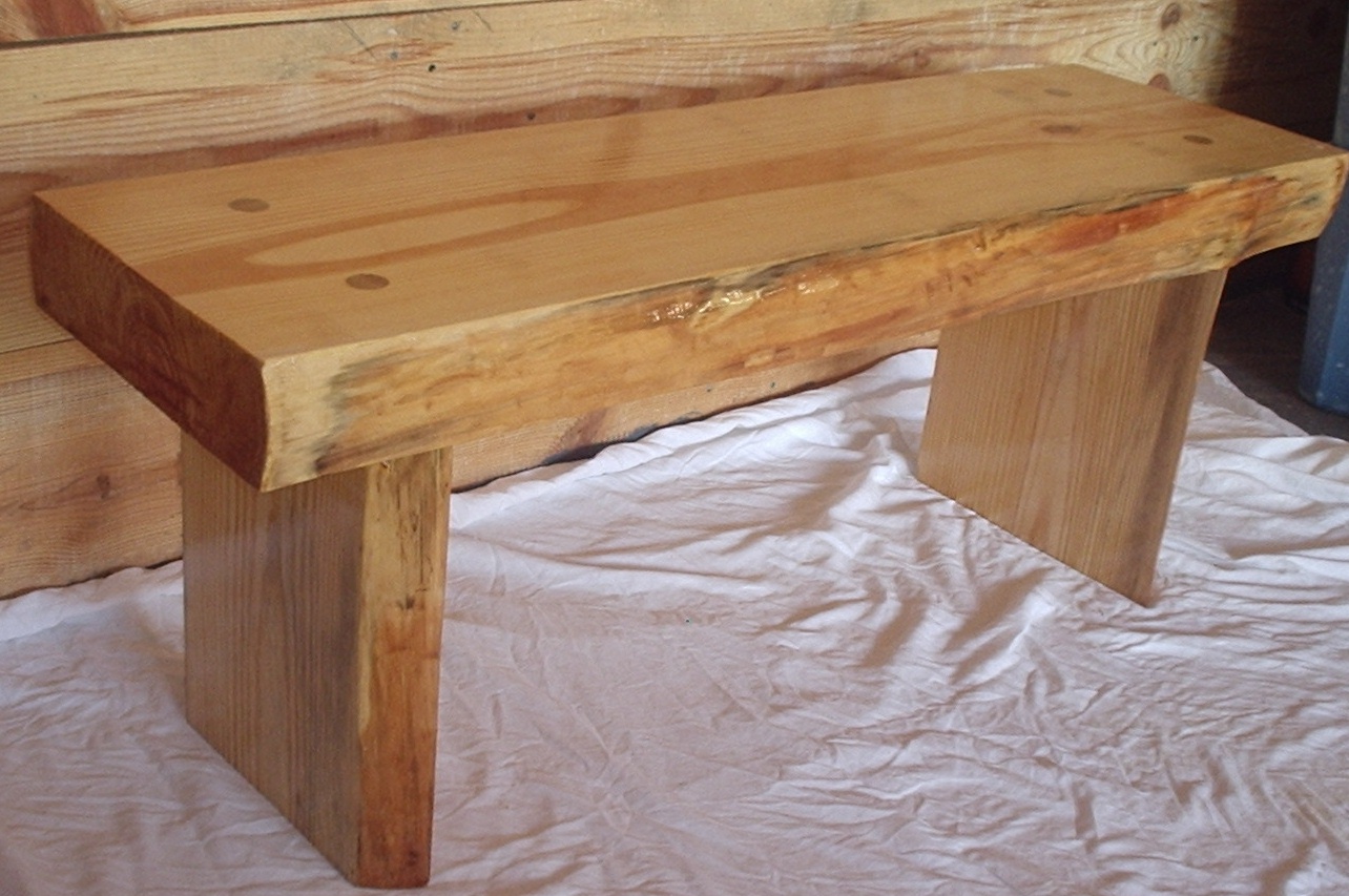 Rustic Log Bench